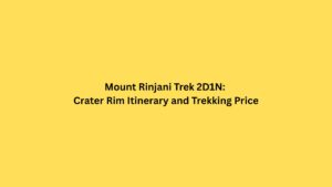 Mount Rinjani Trek 2D1N: Crater Rim Itinerary and Trekking Price